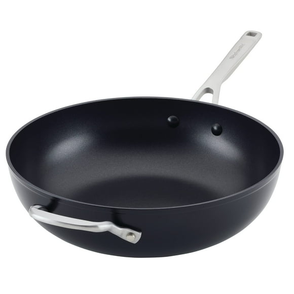 Sartén KitchenAid de inducción anodizada dura, antiadherente, 31 cm