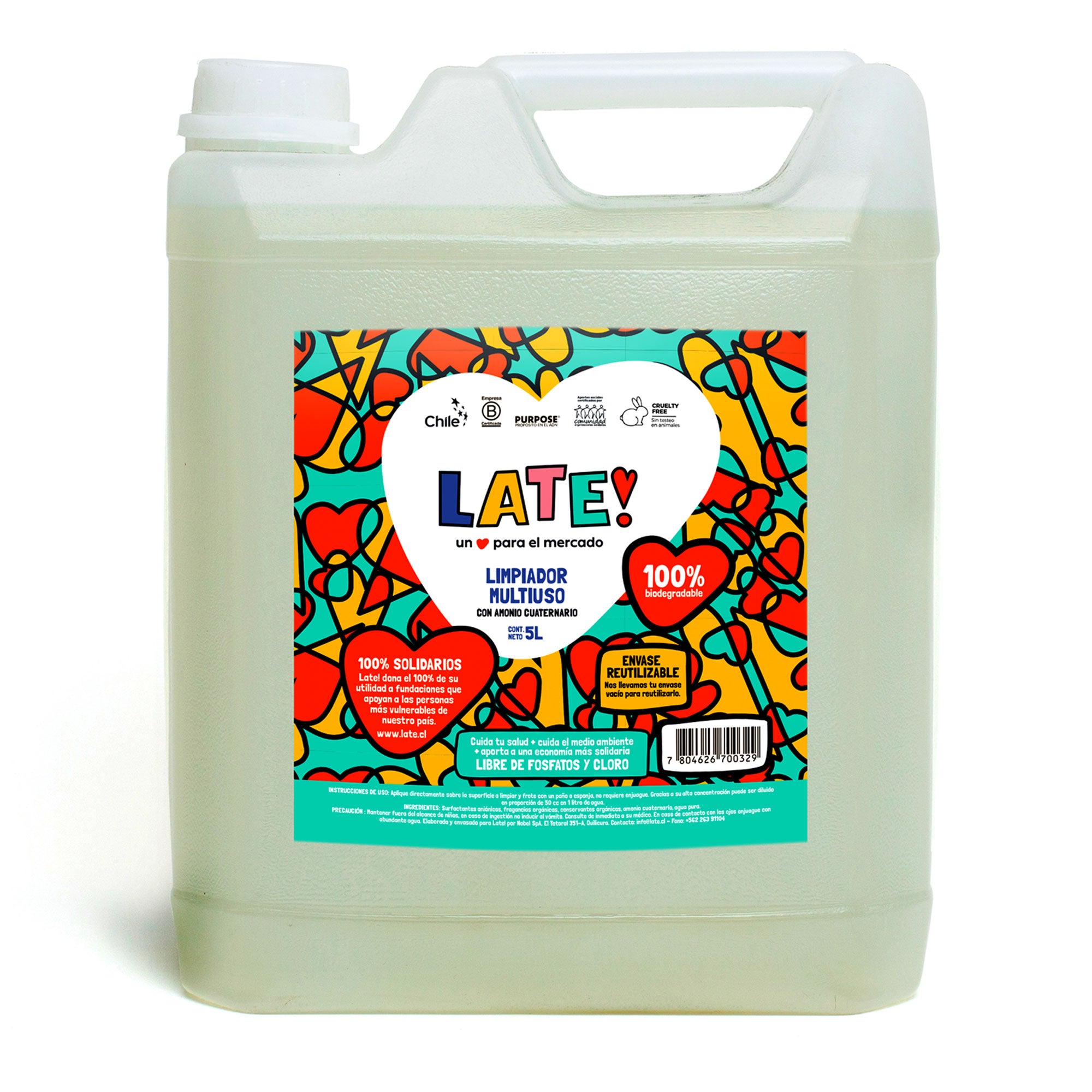 Late! - Limpiador Multiuso Biodegradable 5 L