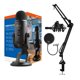 thumbnail image 1 of Paquete de micrófono Blue Yeti Blackout con soporte de brazo Knox Boom, 1 of 9