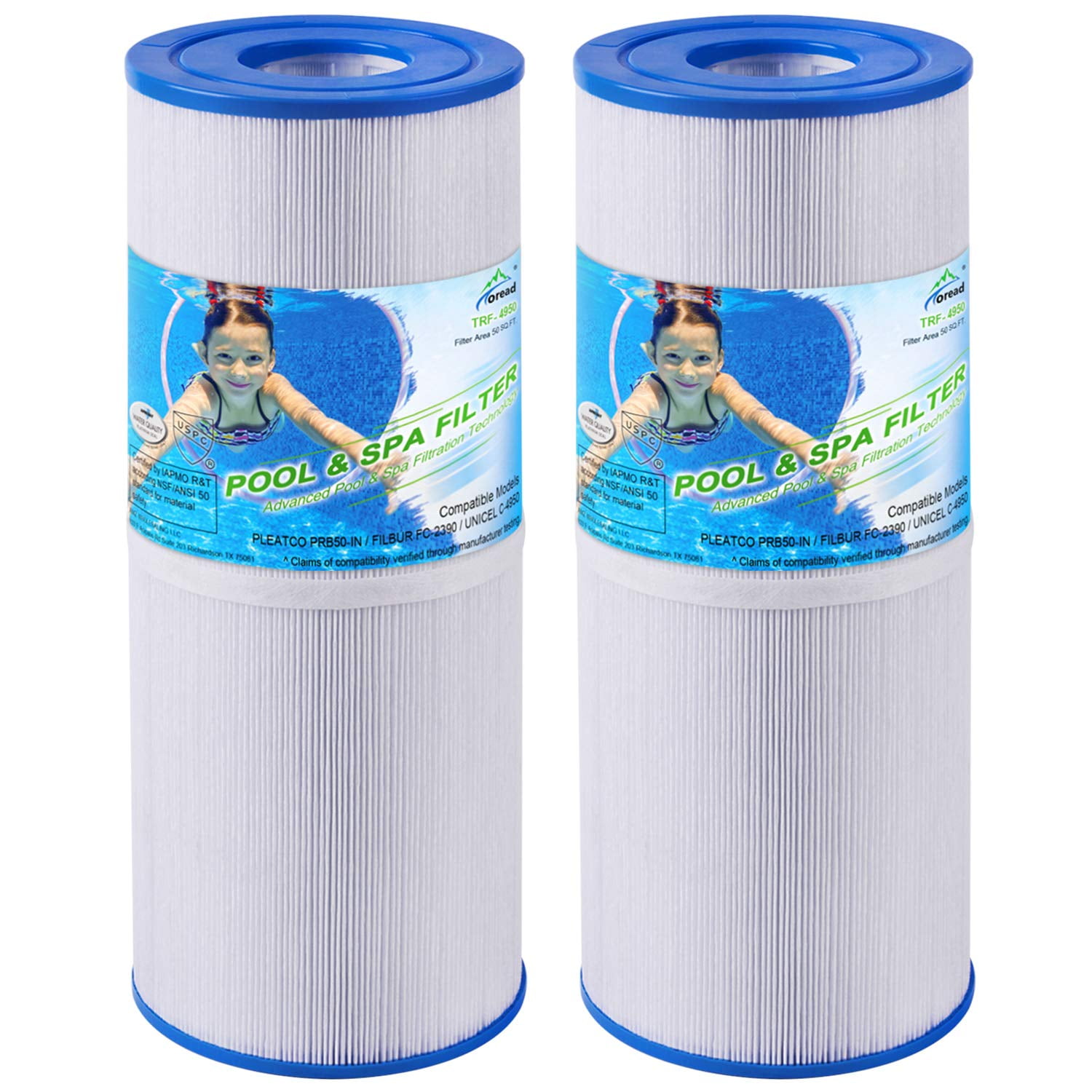 El Filtro De Spa Toread Trf-4950 Reemplaza A Unicel C-4950, Paquete De 2