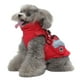 thumbnail image 1 of 1 chaqueta acolchada de algodón de invierno para perro rojo con cremallera en el pecho y espalda con reflectante, 1 of 5