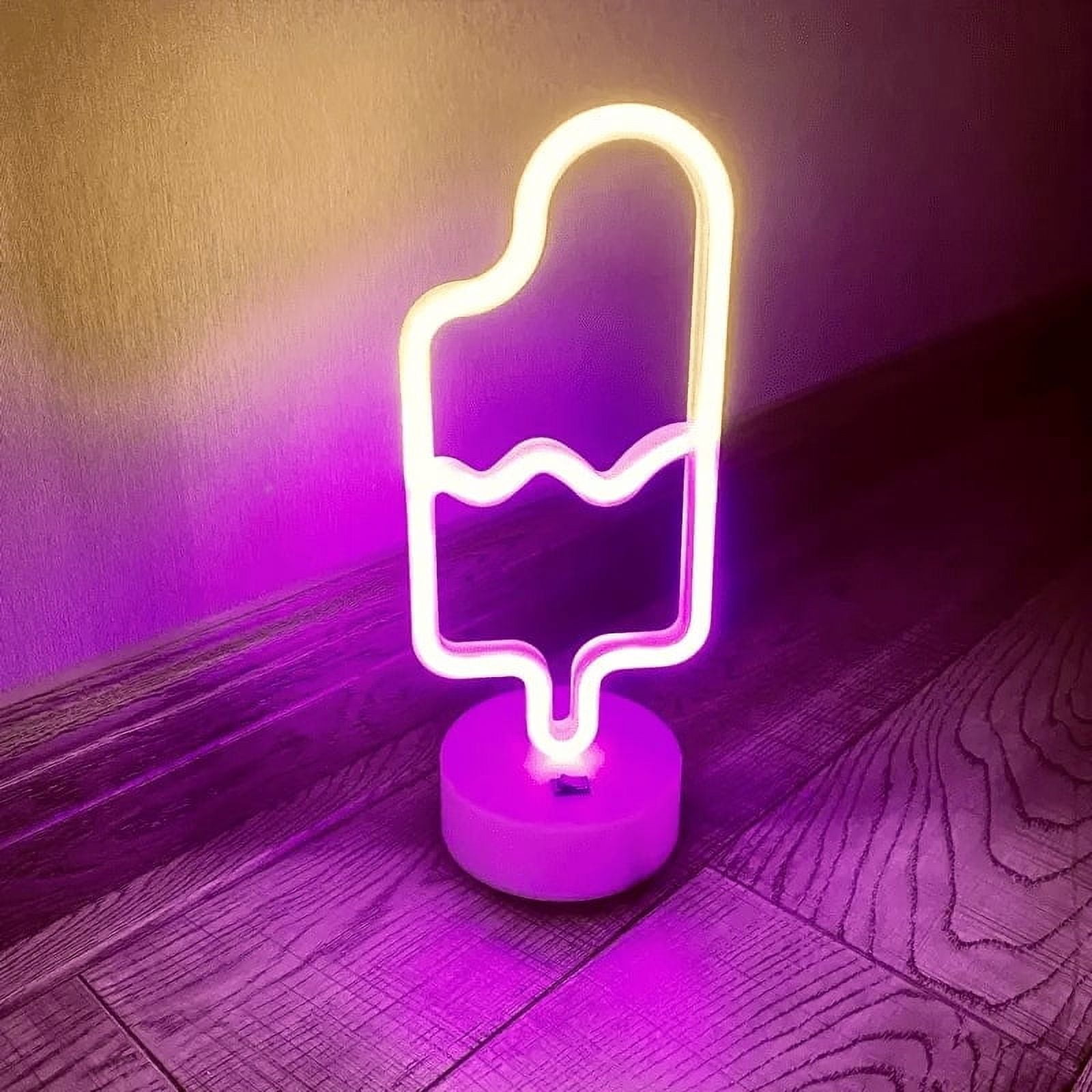 Decoration Lamp - Lampara De Neón De Helado, Decoración De Dormitorio, Luz Nocturna Con Forma De Helado.
