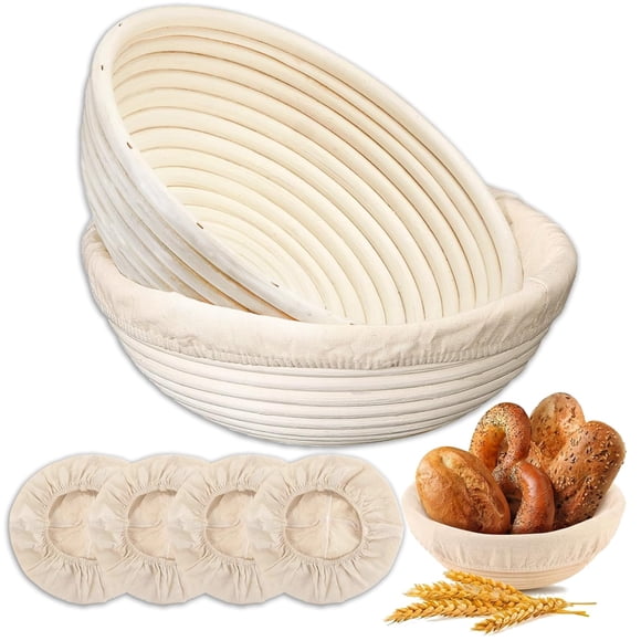 Juego de canastilla banneton para fermentación de pan de MarzeMuun, 23 cm