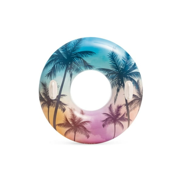 Flotador Inflable Aro Tropical INTEX Dreams Tubes 97 cm, Palmeras Tropicales