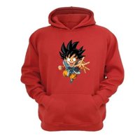 Genérico - Polerón Canguro Goku Rojo Talla Xl Unisex