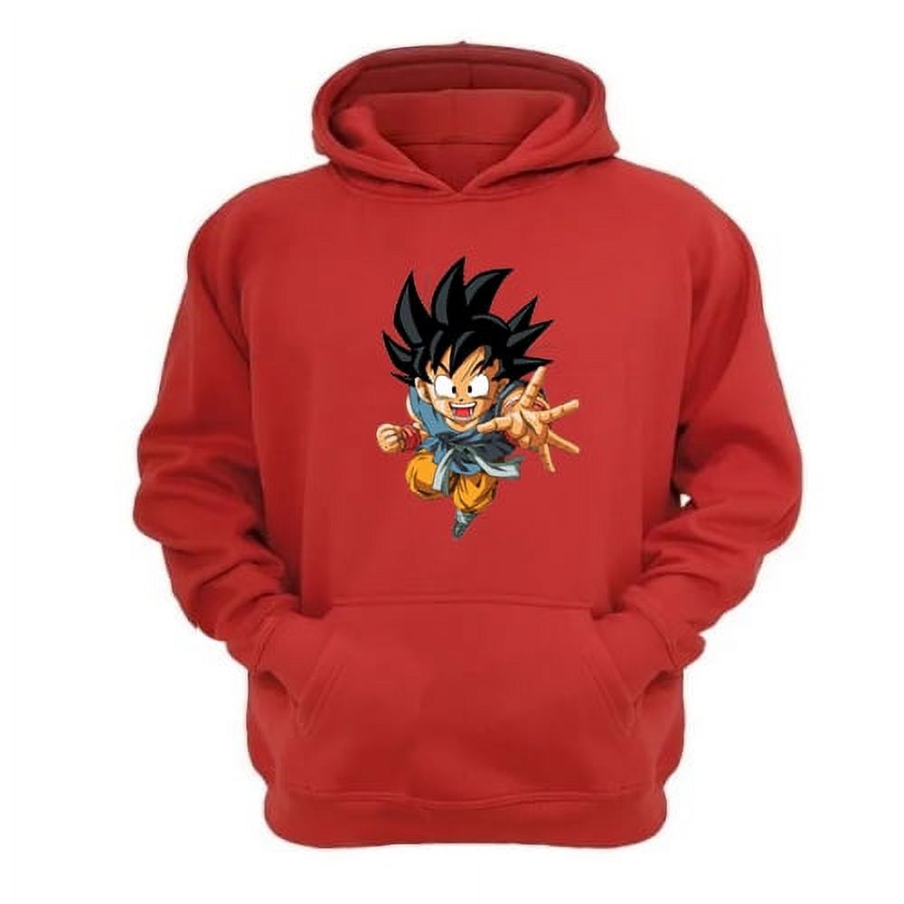 Genérico - Polerón Canguro Goku Rojo Talla L Unisex