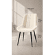 thumbnail image 3 of Silla Macron Capitoné Acolchada de Comedor Metal - Crema, 3 of 4