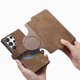 thumbnail image 5 of Funda Billetera Magnética para Samsung Galaxy S25 Ultra Soporte Tarjetas Desmontable Marrón, 5 of 6