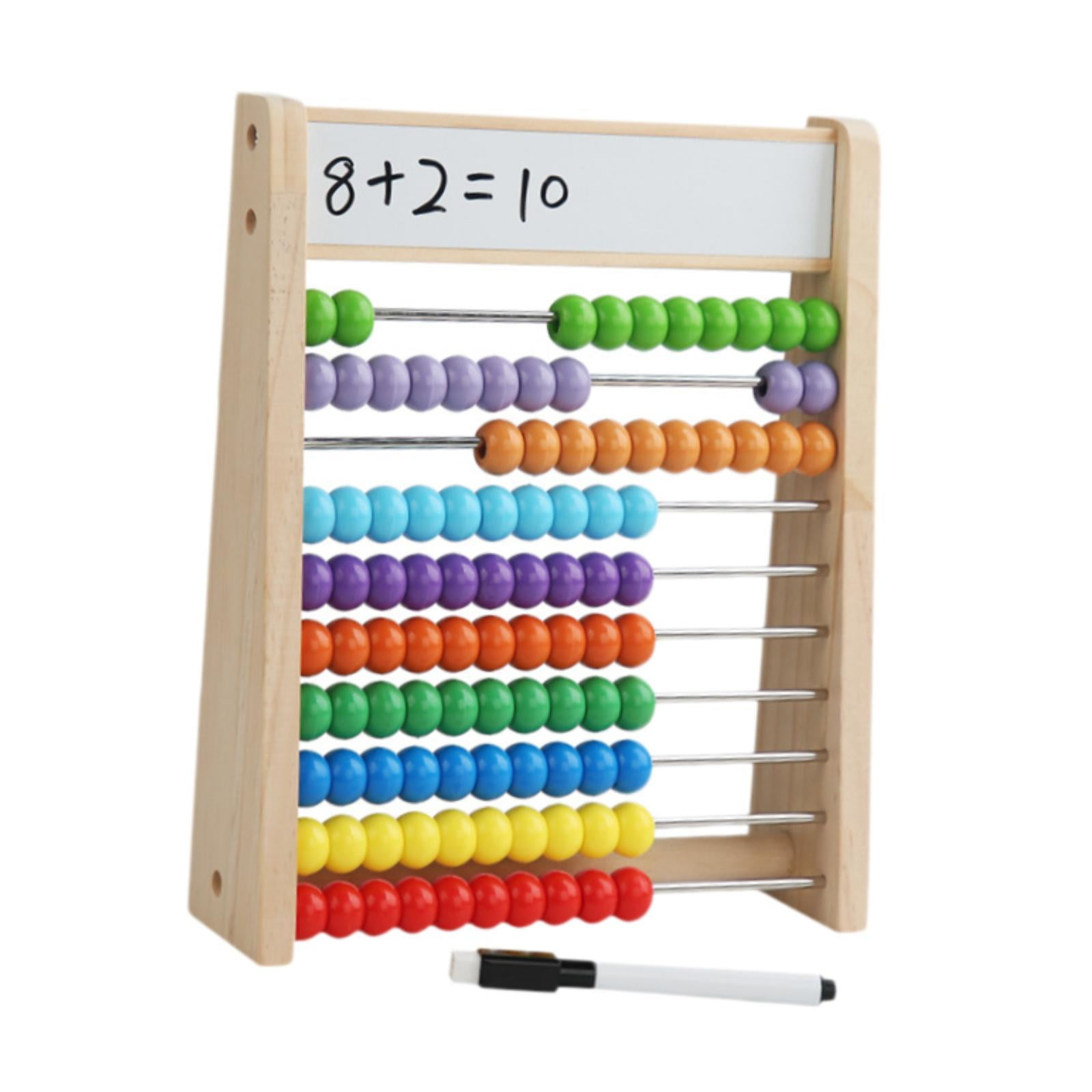 Bothyi - Ábaco De Madera Para Niños Matemáticas 10 Filas Para Niños Juguetes Interactivos De Primaria