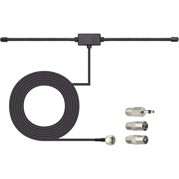 Antena Dipolo FM Bingfu 75 Ohm con Cable de 3 m