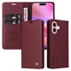 thumbnail image 2 of Funda Billetera de Cuero para iPhone 16 con Tarjetero y Soporte - Tapa Magnética Rojo, 2 of 6