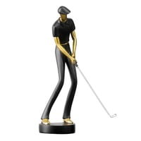 Magideal - Escultura De Figura De Golf, Adorno De Centro De Mesa Artístico, Decoración De Golfista, Artesanías Para El Hogar, La Oficina, La Sala De Estar, Regal C Negra