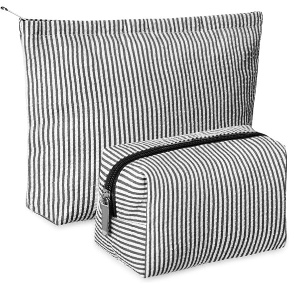 Set Neceser Huhumy 2 Unidades Seersucker Negro 25x6x17 cm