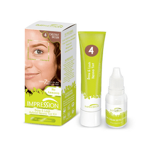 Impression Kit Hair Tintura Cejas Y Pestañas Castaño 15Ml
