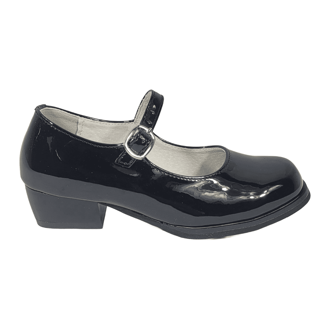 Zapatos De Cueca Alquimia Negro Charol Infantil 3073-02 - Talla 29