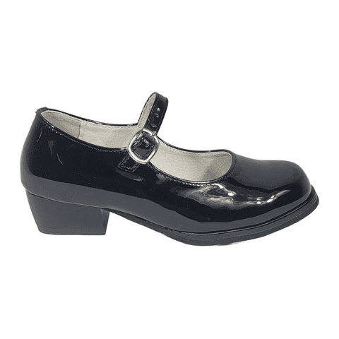 Zapatos De Cueca Alquimia Negro Charol Infantil 3073-02 - Talla 29