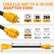 thumbnail image 2 of Adaptador MECMO L6-30P a 6-20R, 30 A, 250 V, cable de 30 cm, 2 of 9