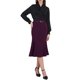 thumbnail image 2 of INSPIRE CHIC Falda Elegante de Mujer con Cola de Sirena, Cintura Alta, Cinturón, Trabajo, Midi, XL, Púrpura, 2 of 5