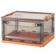 thumbnail image 4 of Caja De Almacenamiento Plegable Multiusos Caja De Almacenamiento Apilable Para CD Marrón Naranja, 4 of 5