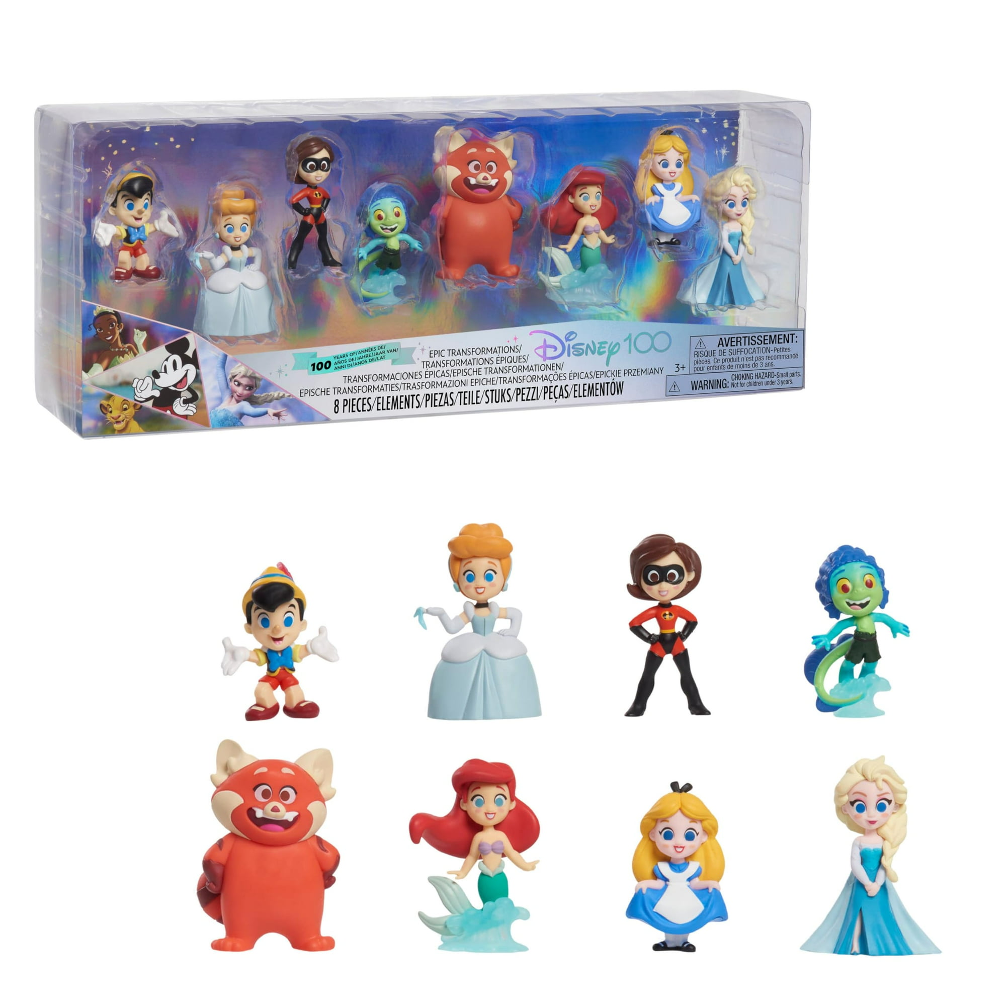 Set De Figuras Just Play Disney 100 Años De Transformación Épica
