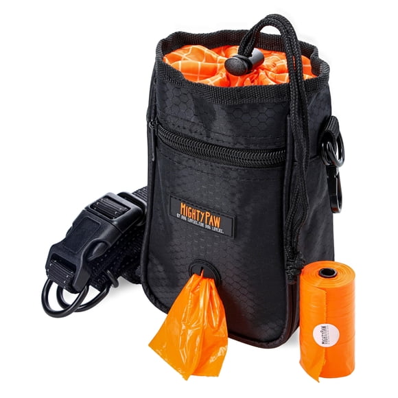 Bolsa de Premios Mighty Paw con Cordón, Negra y Reflectante