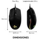thumbnail image 4 of Mouse Gamer USB 6B 8000DPI RGB Negro G203, 4 of 5
