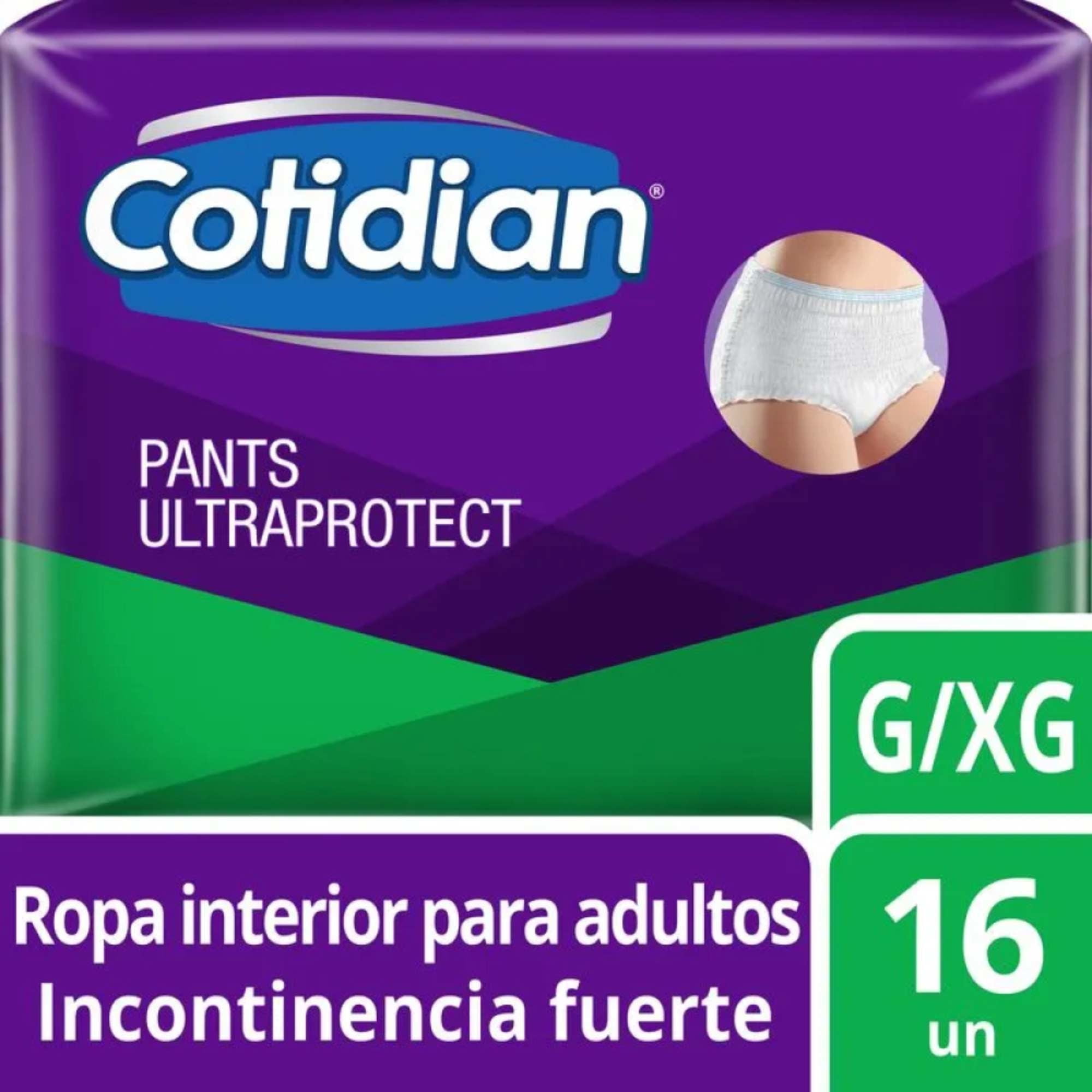 Pañales Adulto Pants Ultra Protect Incontinencia Fuerte Talla G-xg 16 Un Cotidian