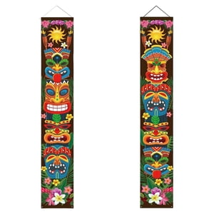 Bothyi - Tótem Para Colgar En La Pared De La Pancarta De La Puerta Para La Comida Al Aire Libre De La Decoración Del Partido De Luau Hawaiano