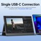 thumbnail image 2 of Monitor portátil VisionOWL 15,6 pulgadas Full HD 1080P USB-C HDMI, 2 of 7