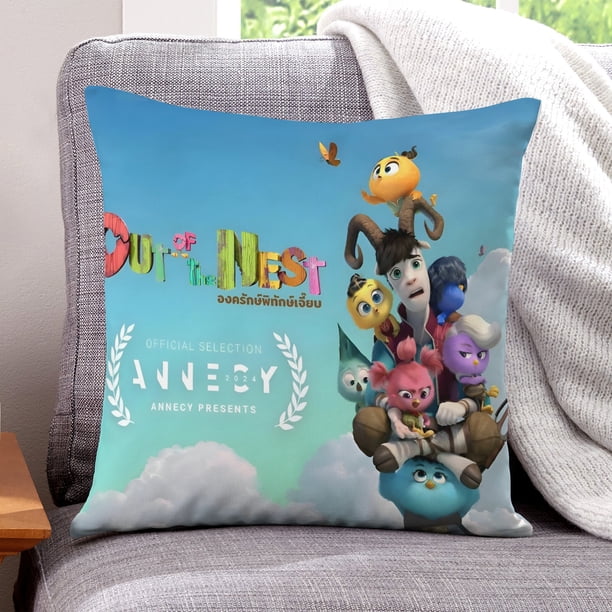 Fuera del Nido Fundas de almohada de terciopelo con tema, regalos de funda de almohada, decoración para el hogar, cojín de lanzar, regalo de cumpleaños para fans y parejas. 45cm x 45cm.