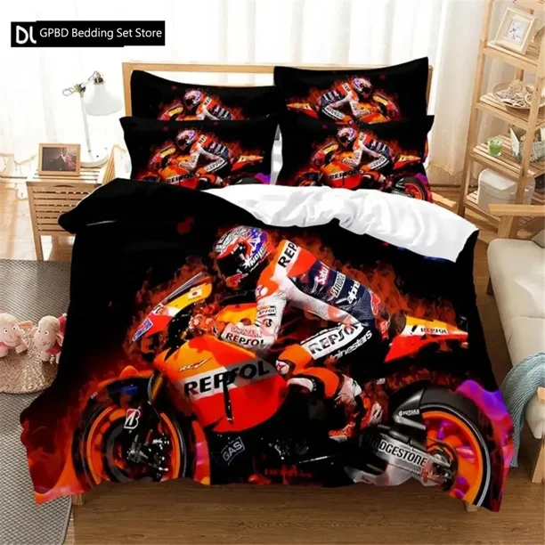 Moto Bedding Set Bedding Duvet Cover Set Bedding Set Bed Cover Cotton Bedroom Bed Cover
