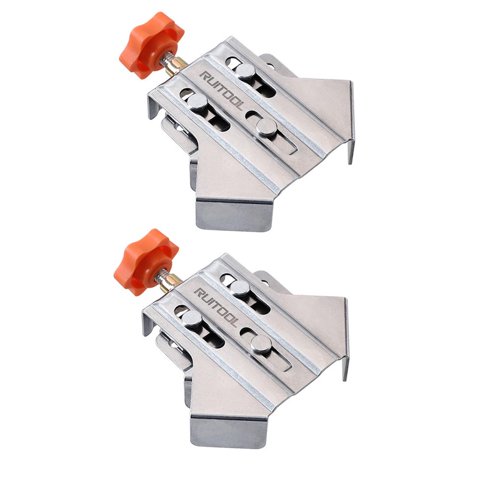 Ioensy - Abrazadera De Esquina Para Carpintería, Mandíbula Ajustable Resistente Para Herramientas De Enmarcado De Madera De Bricolaje, 2 Piezas, Forma Abierta