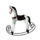 thumbnail image 2 of Figura De Caballo Mecedor De Madera, Estatua De Caballo Mecedor Para Jardín, Sala De Estar, Decoración Del Hogar, Rojo Y Blanco, 2 of 5