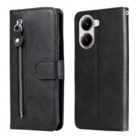 Gangxun - Funda Con Cremallera Para Xiaomi Poco X7 Pro, Carcasa Cartera De Cuero Pu Con Soporte Y Tarjetero