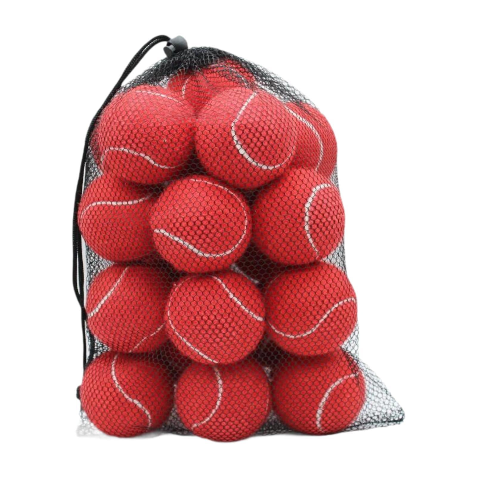 Magideal - 20 Pelotas De Tenis Elásticas De 2,52 Pulgadas De Diámetro, Pelotas De Juguete Para Perros De Entrenamiento Elásticas, Pelotas De Entrenamiento Resist Rojo