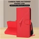 thumbnail image 5 of Funda Cartera Fibra de Carbono para iPhone 16 con Soporte y Cierre Magnético Rojo, 5 of 6