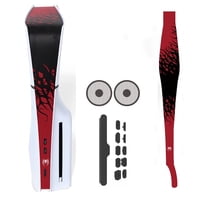 Funda Protectora Antipolvo Aaronmei Para Consola Ps5 Slim Rojo Negro