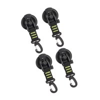 Bothyi - 4 Ganchos Con Ventosa Para Ventosas, Accesorios Para Acampar, Para Exteriores, Vidrio, Coche, Camping, Color Verde
