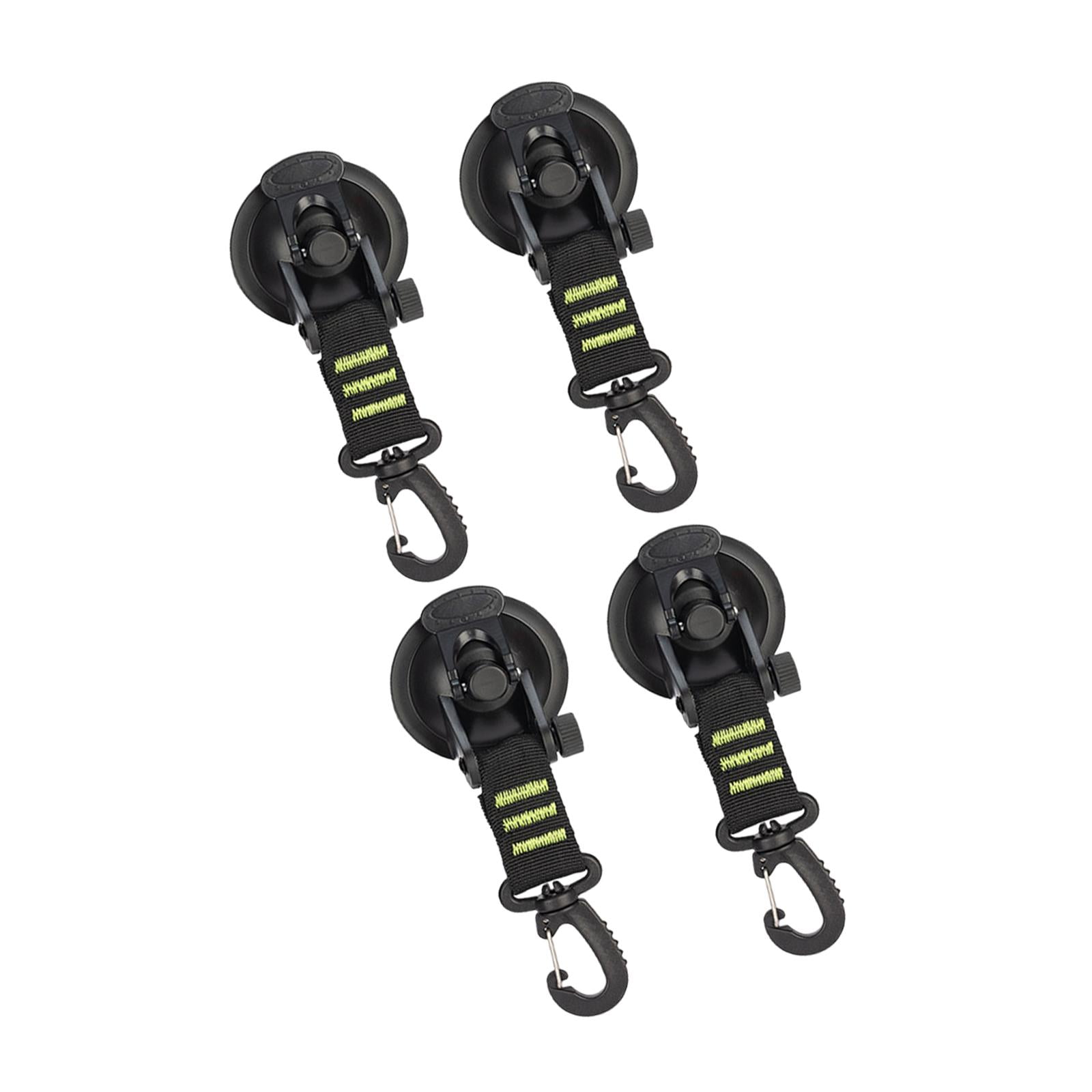 Bothyi - 4 Ganchos Con Ventosa Para Ventosas, Accesorios Para Acampar, Para Exteriores, Vidrio, Coche, Camping, Color Verde
