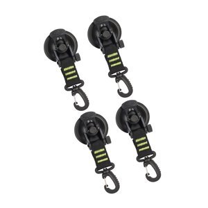 Bothyi - 4 Ganchos Con Ventosa Para Ventosas, Accesorios Para Acampar, Para Exteriores, Vidrio, Coche, Camping, Color Verde