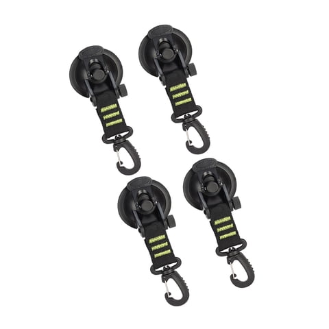 Bothyi - 4 Ganchos Con Ventosa Para Ventosas, Accesorios Para Acampar, Para Exteriores, Vidrio, Coche, Camping, Color Verde