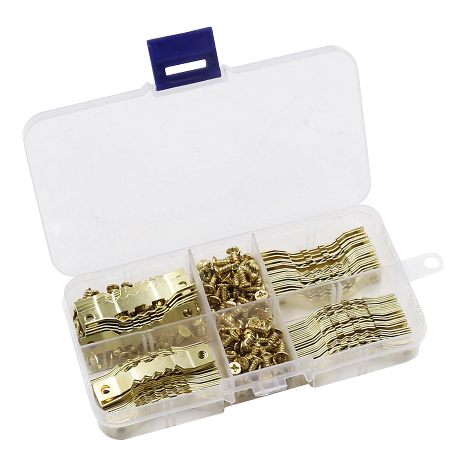 Bothyi - 100 Piezas De Marco De Imagen De Diente De Sierra, Perchas Para Colgar, Tornillo En Doble Orificio