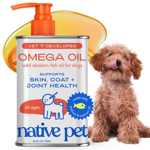 Suplemento De Aceite De Pescado Omega 3 Native Pet Para Perros Y Gatos, 960 Ml