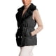 thumbnail image 4 of INSPIRE CHIC Chaleco Acolchado para Mujer con Cuello de Solapa de Felpa, Doble Botonadura, Grande, Negro, 4 of 6