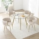thumbnail image 1 of Modern Velvet Dining Chairs Set of 2, Upholstered Woven Dining Chair with Golden Metal Legs, Upholstered Dining Chairs for Dining Room, Kitchen, Vanity, Living Room, 1 of 3