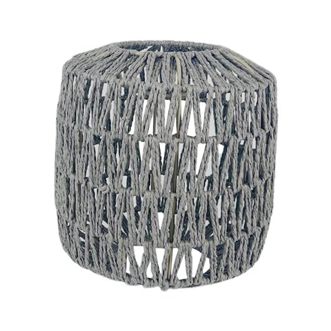 Magideal - Lámpara Colgante Tejida, Cuerda De Sombra, Tejido De Ratán, Cubierta De Araña Retro Para Sala De Estar, Dormitorio, Hotel, Restaurante , Gris B