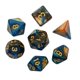 thumbnail image 2 of 7 Piezas De Dados De Acrílico Juguetes De Fiesta D4 D8 D10 D12 D20 Para MTG RPG Juego De Rol Azul áureo, 2 of 5