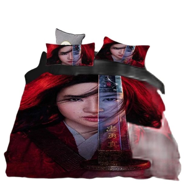 Bedding Mulan 3D Print Bedding Set Duvet Covers Pillowcases One Piece Comforter Bedding Sets Bedclothes Bed Bed Sheets
