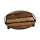 thumbnail image 5 of Soporte rodante para plantas con ruedas, soporte para plantas de madera resistente, bandeja móvil para macetas, soporte redondo para macetas, para patio y exteriores. 35cmx35cm, 5 of 5