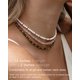thumbnail image 4 of Collar tipo gargantilla MIDDLUX con conchas, 43 cm, blanco, con cuentas, 4 of 7